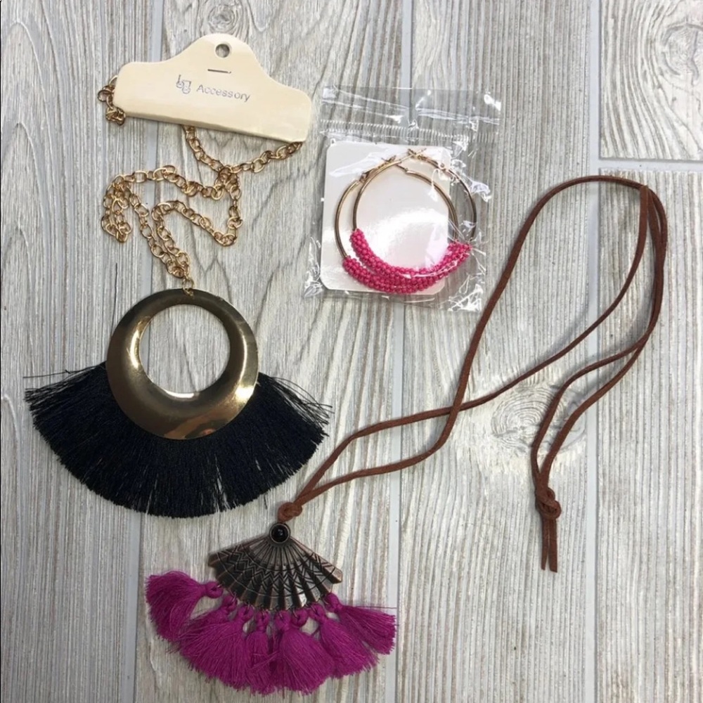 New 2 Necklaces and Earrings bnwt